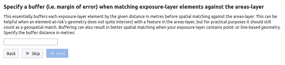 Specify a buffer (i.e. margin of error) when matching exposure-layer elements against the areas-layer