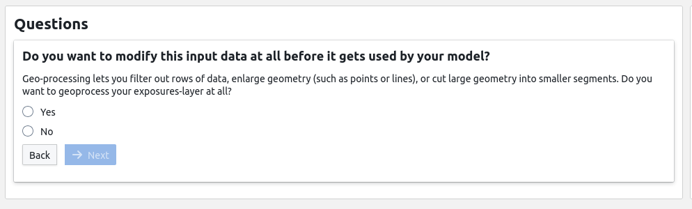 Do you want to modify this input data at all before it gets used by your model?